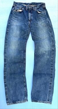 EDWIN Model 4 Regular Loose Men's Jeans 31x34 Selvage Blue Denim Made In Japan